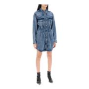 Liliko Chemis Denim Mini Jurk Isabel Marant , Blue , Dames