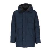 Blauwe Gewatteerde Donsjas met Capuchon Canada Goose , Blue , Heren