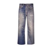 Digital Denim Print Third Cut Jeans Our Legacy , Blue , Heren