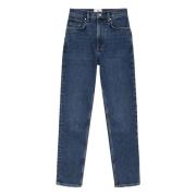 Slim High Rise Ankle Jeans Anine Bing , Blue , Dames