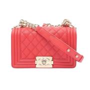 Pre-owned Leather chanel-bags Chanel Vintage , Red , Dames