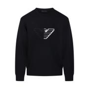 Zwarte Ronde Hals Sweatshirt Emporio Armani , Black , Heren