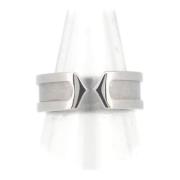 Pre-owned Metal rings Cartier Vintage , White , Dames