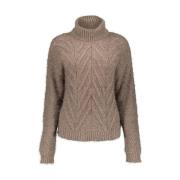 Rolhals Pullover Geisha , Brown , Dames