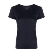 Blauw Linnen T-shirt en Polo Majestic Filatures , Blue , Dames