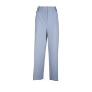 Poederblauwe Cropped Broek Ganni , Blue , Dames