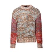 Ecru Ronde Hals Sweater Roberto Collina , Multicolor , Heren