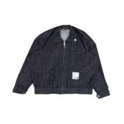 Vintage Denim Blouson Jacket Zwart Mihara Yasuhiro , Black , Heren