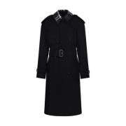 Trenchcoat in Zwart Burberry , Black , Dames