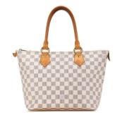 Pre-owned Canvas handbags Louis Vuitton Vintage , White , Dames