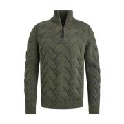 Ster Half Zip Wol Pullover Vanguard , Green , Heren