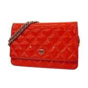 Pre-owned Leather chanel-bags Chanel Vintage , Red , Dames