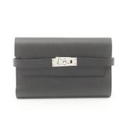 Pre-owned Canvas wallets Hermès Vintage , Black , Dames