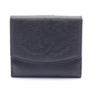 Pre-owned Canvas wallets Chanel Vintage , Black , Dames