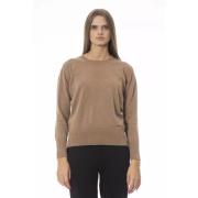 Beige Verfijnde Trui met Ronde Hals Baldinini , Beige , Dames