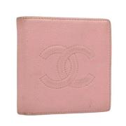 Pre-owned Leather wallets Chanel Vintage , Pink , Dames