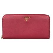 Pre-owned Leather wallets Prada Vintage , Red , Dames