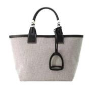 Pre-owned Leather handbags Hermès Vintage , Gray , Dames