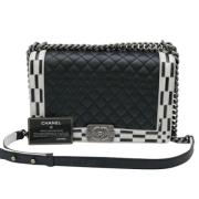 Pre-owned Leather chanel-bags Chanel Vintage , Black , Dames