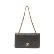 Pre-owned Leather chanel-bags Chanel Vintage , Black , Dames