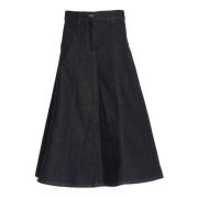 Blauwe Denim Godet Mini Rok Department Five , Blue , Dames