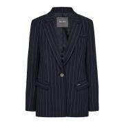 Pinstripe Blazer Salute Navy MOS Mosh , Blue , Dames