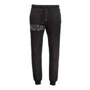 Sportieve Geborstelde Broek met Elastische Taille Cavalli Class , Blac...