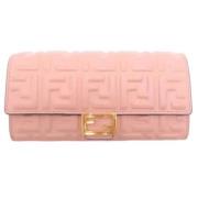 Pre-owned Leather wallets Fendi Vintage , Pink , Dames