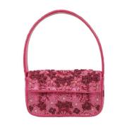 Stijlvolle Leren Tote Tas Staud , Pink , Dames