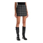 Tweed Mini Rok met Smiley Zak Blazé Milano , Gray , Dames