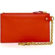 Pre-owned Leather wallets Bottega Veneta Vintage , Orange , Dames