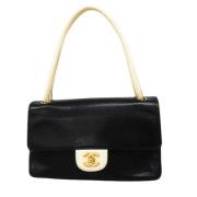 Pre-owned Leather chanel-bags Chanel Vintage , Black , Dames