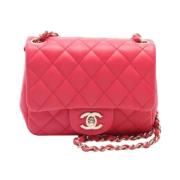 Pre-owned Leather chanel-bags Chanel Vintage , Red , Dames