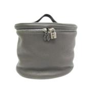 Pre-owned Leather handbags Hermès Vintage , Gray , Dames