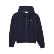 Blauwe Hoodie Stijlvolle Look Lacoste , Blue , Dames