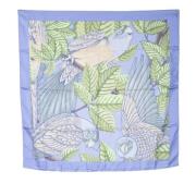 Pre-owned Silk scarves Hermès Vintage , Blue , Dames