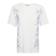 Witte katoenen T-shirts en polo's Ermanno Scervino , White , Dames