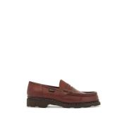 Leren Mocassins met Noorse Stiksels Paraboot , Brown , Dames