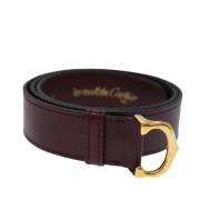 Pre-owned Leather belts Cartier Vintage , Red , Dames