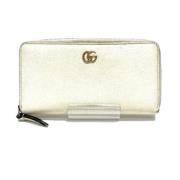 Pre-owned Leather wallets Gucci Vintage , Beige , Dames