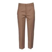 Straight Leg Camel Broek Dondup , Brown , Dames