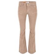 Flared Broek Velvet Flynn Stijl DNM Pure , Beige , Dames