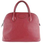 Pre-owned Leather handbags Hermès Vintage , Red , Dames