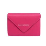 Pre-owned Leather wallets Balenciaga Vintage , Pink , Dames