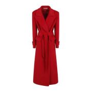 Dameskleding Jassen Rood Aw24 Tagliatore , Red , Dames