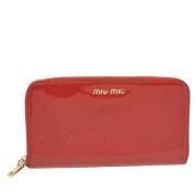 Pre-owned Leather wallets Miu Miu Pre-owned , Red , Dames