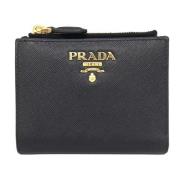 Pre-owned Leather wallets Prada Vintage , Black , Dames