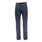 Blauwe Katoenen Jeans Broek, 4 Zakken Gant , Blue , Heren