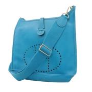 Pre-owned Leather shoulder-bags Hermès Vintage , Blue , Dames