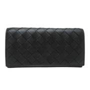 Pre-owned Leather wallets Bottega Veneta Vintage , Black , Dames